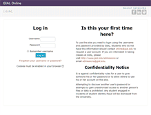 Tablet Screenshot of online.gial.edu